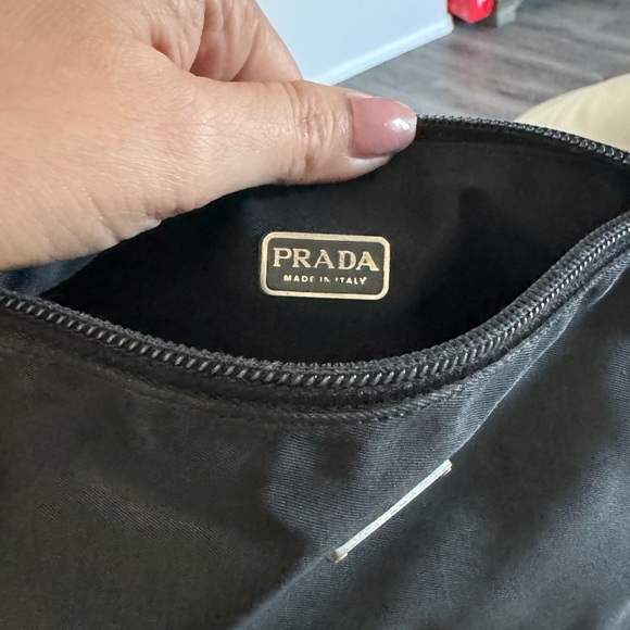 PRADA handbag accessory pouch handbag Pocono triangular logo plate Tessuto - Picture 4 of 9